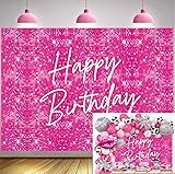 Hot Pink Shimmer Wall Backdrop for Girls Birthday