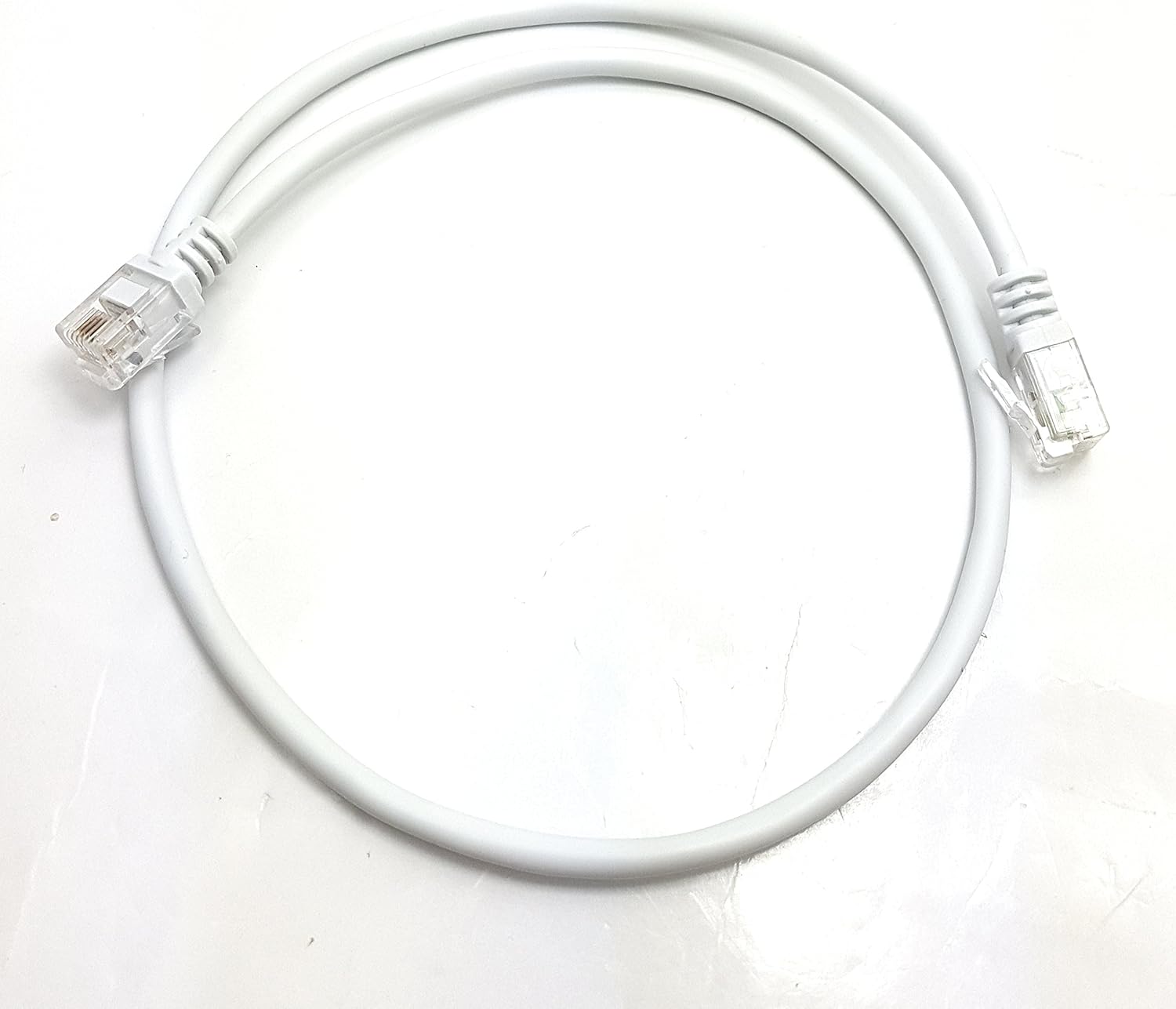 MainCore 50cm Long White ADSL 2+ High Speed 26AWG Broadband Modem Cable RJ11 to RJ11 (Available in 0.5m, 1m, 3m, 5m, 10m, 20m) (0.50m)