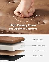SONGMICS MAZIE Collection Storage Ottoman Bench 110 cm Folding Foot Rest view 4
