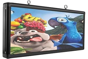 P6 Outdoor Full-Color LED Sign 100 × 45 cm WiFi & USB Programmable Digital Display, 160×64 Resolution, Image & Video Playback