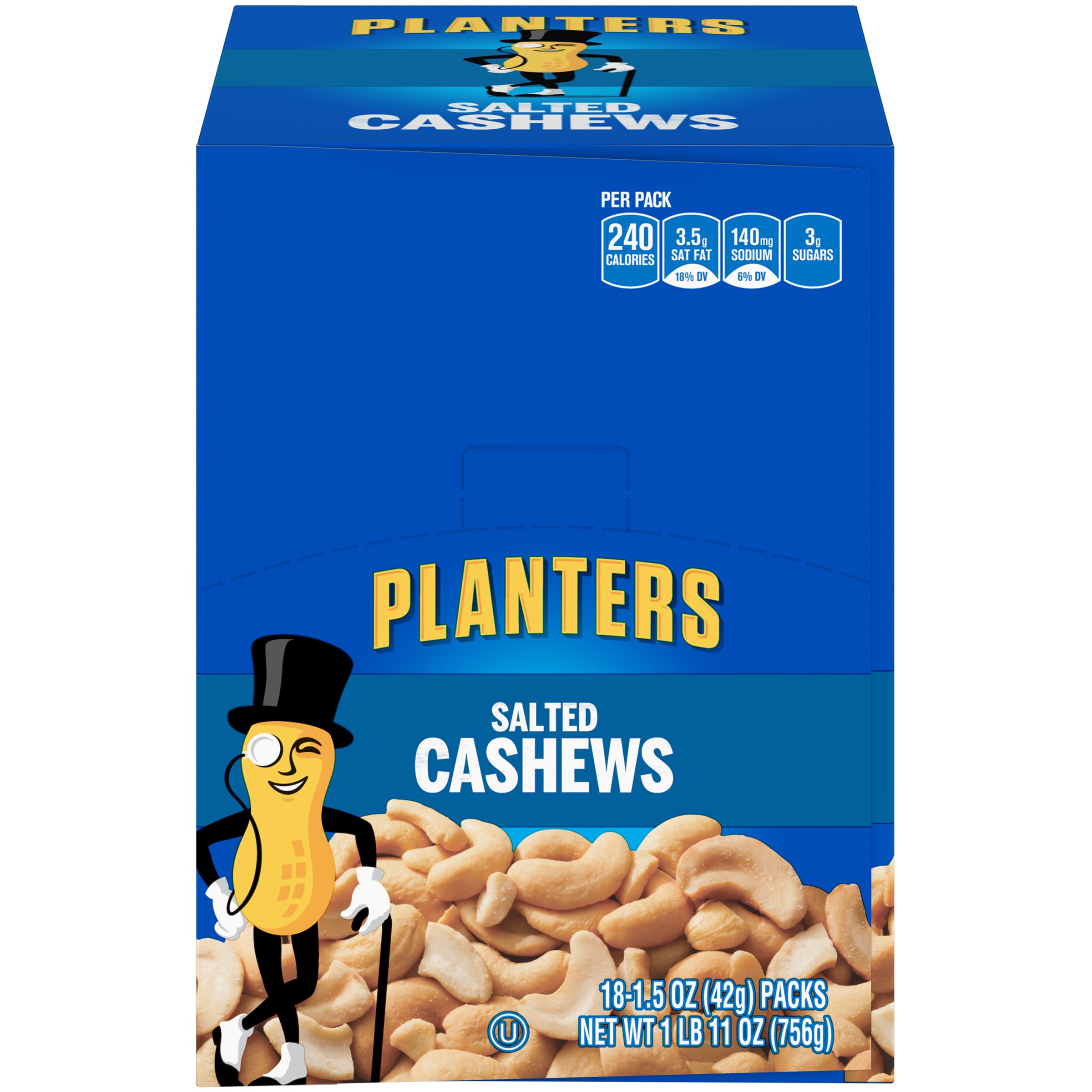 Planters Salted Peanuts, 1 oz. bag, Pack of 144 Snack