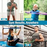 Beenax Resistance Bands Pull Up Set 5 Levels 15-35Lbs Blue Band view 6