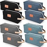 Paterr 8 Pieces Groomsmen Gift Bags Toiletry Bag for Men Hanging Travel Toiletry Bag Water Resistant Shaving Bag Portable Storage Bags Christmas Gifts(Gray, Black, Blue, Green)