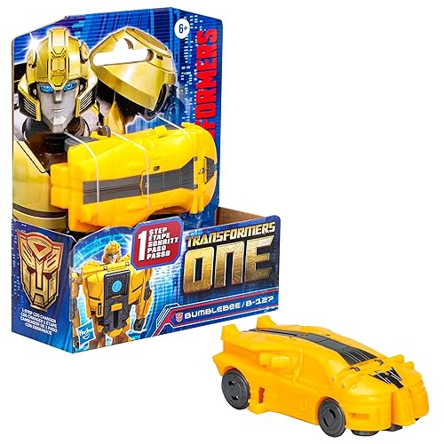 Transformers One One Cog Changer Bumblebee (B-127) 10-cm Converting Action Figure, Collectible Robot Car Toy for 6+ Year Old Boys and Girls