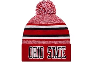 LEMOISTARS Football University Beanie Hat Winter Knit Men Cuffed Stylish Sport Hats Fashion Women Toque Cap with Pom