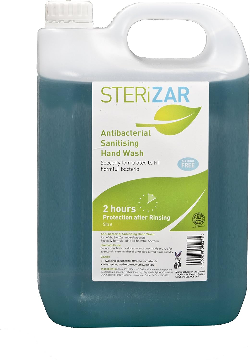 Sterizar Alcohol Free Hand Wash (5 Liter)