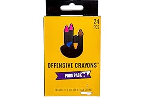 MilkToast Brands Offensive Crayons Porn Edition – Funny Adult Gag Gift, NSFW Humor, Perfect for White Elephant, Secret Santa, Adult Coloring, Office Pranks, Stocking Stuffers