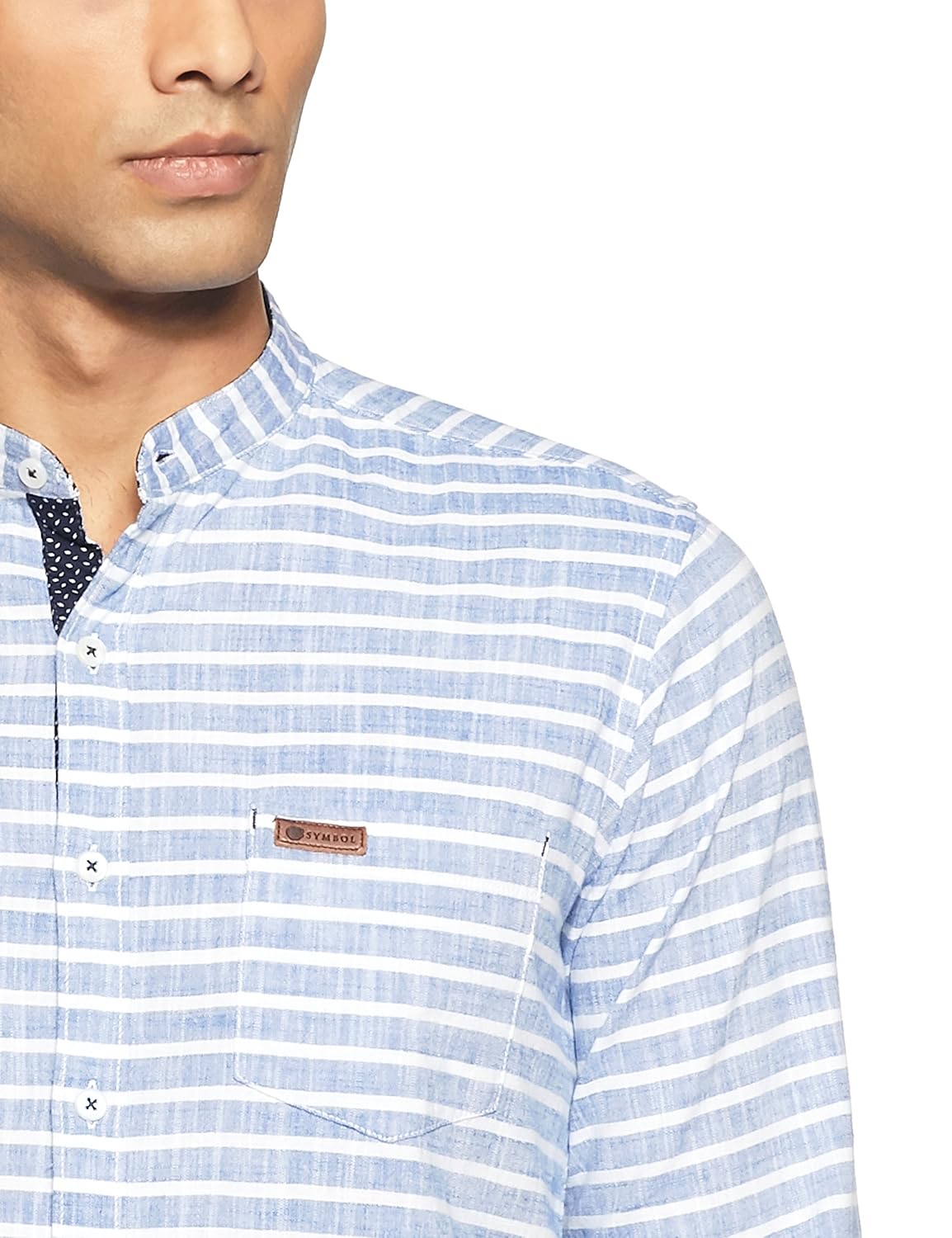 symbol amazon brand men's slim fit casual shirt