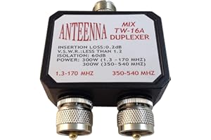 Anteenna TW-16A Duplexer SO-239-PL-259(VHF 1.3-170MHz)/PL-259(UHF 350-540MHz)