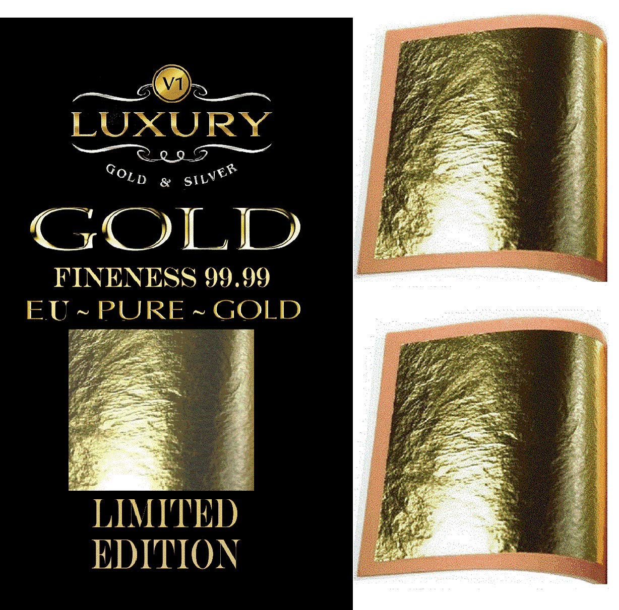 20 Sheets Gold on Base Leaf Sheets Arts Craft Gilding