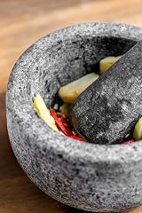 MasterClass Non-porous Granite Pestle and Mortar Set 12 x 9 cm Grey view 4
