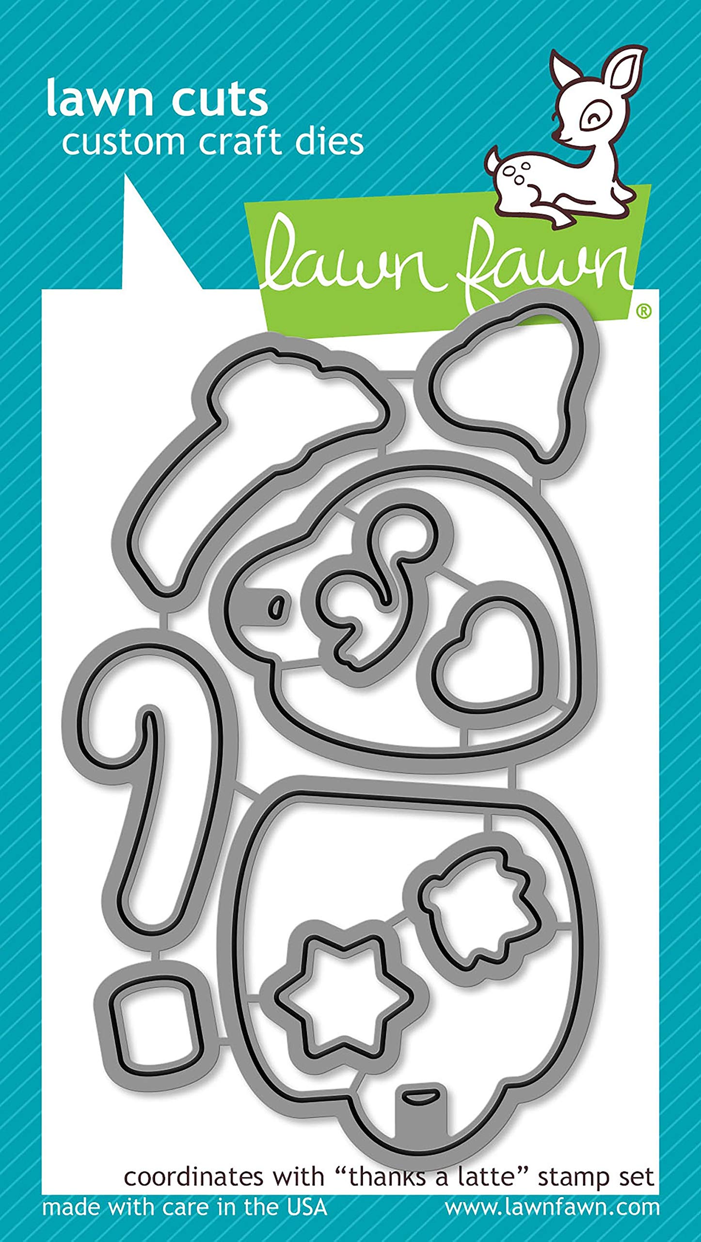 Lawn Fawn Thanks a Latte Custom Craft Die (LF1762)