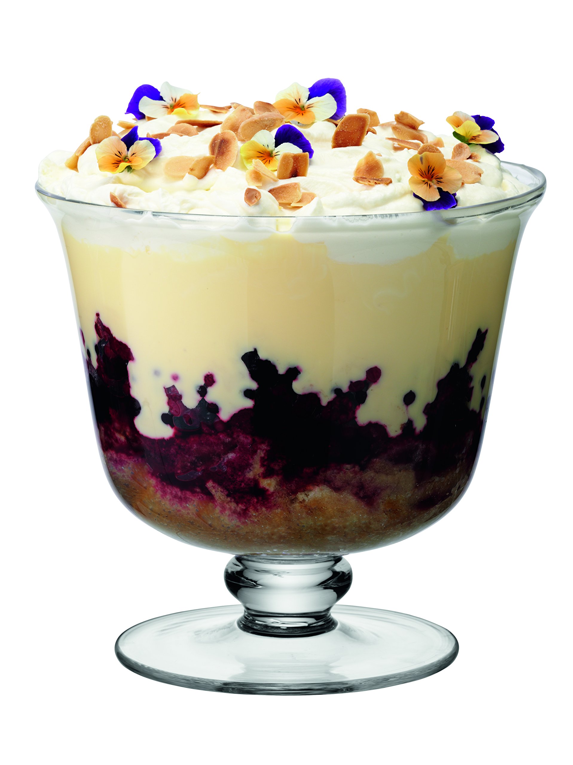 LSA International Serve Tall Comport Ø 22 cm Clear| 1 Unit | Mouthblown and Handmade Glass | SZ08