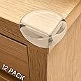 Food-Contact Grade Corner Guards, Corner Protectors for Baby, 12 Pack, Clear Furniture & Edge Corner Covers, Adhesive Pre-Taped, BPA-Free, Round Type by Heart of Tafiti