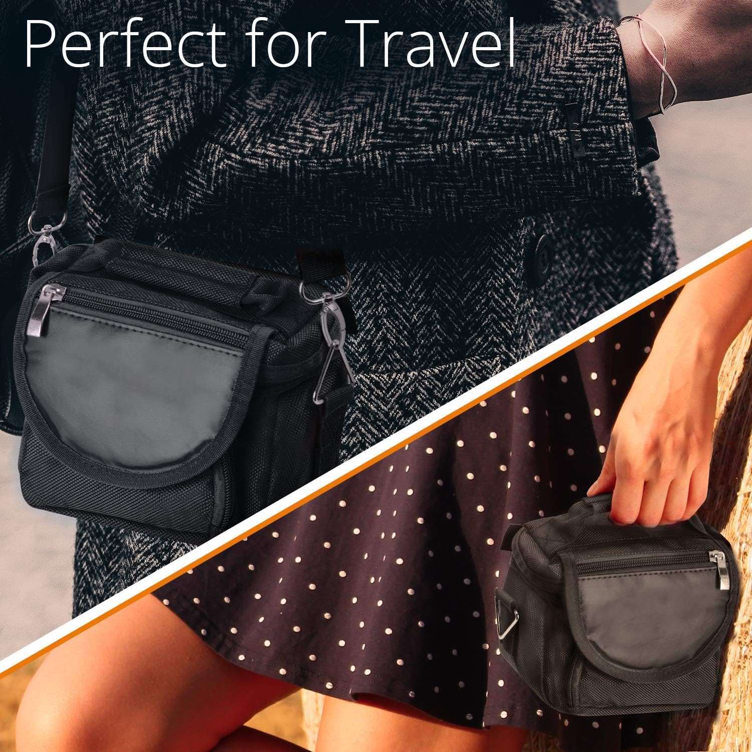 G-HUB Travel bag with Shoulder Strap, Carry Handle, Belt Loop for Nintendo DS Consoles DS / 3DS / DS Lite / 3DS XL / DSi - Black: Electronics