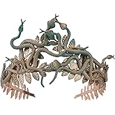 CoTeeZa Greek Medusa Snake Crown - Cosplay Headband Medusa Costume Headband Halloween Greek Goddess Headdress with Laurel Leaves Masquerade Party Golden Green