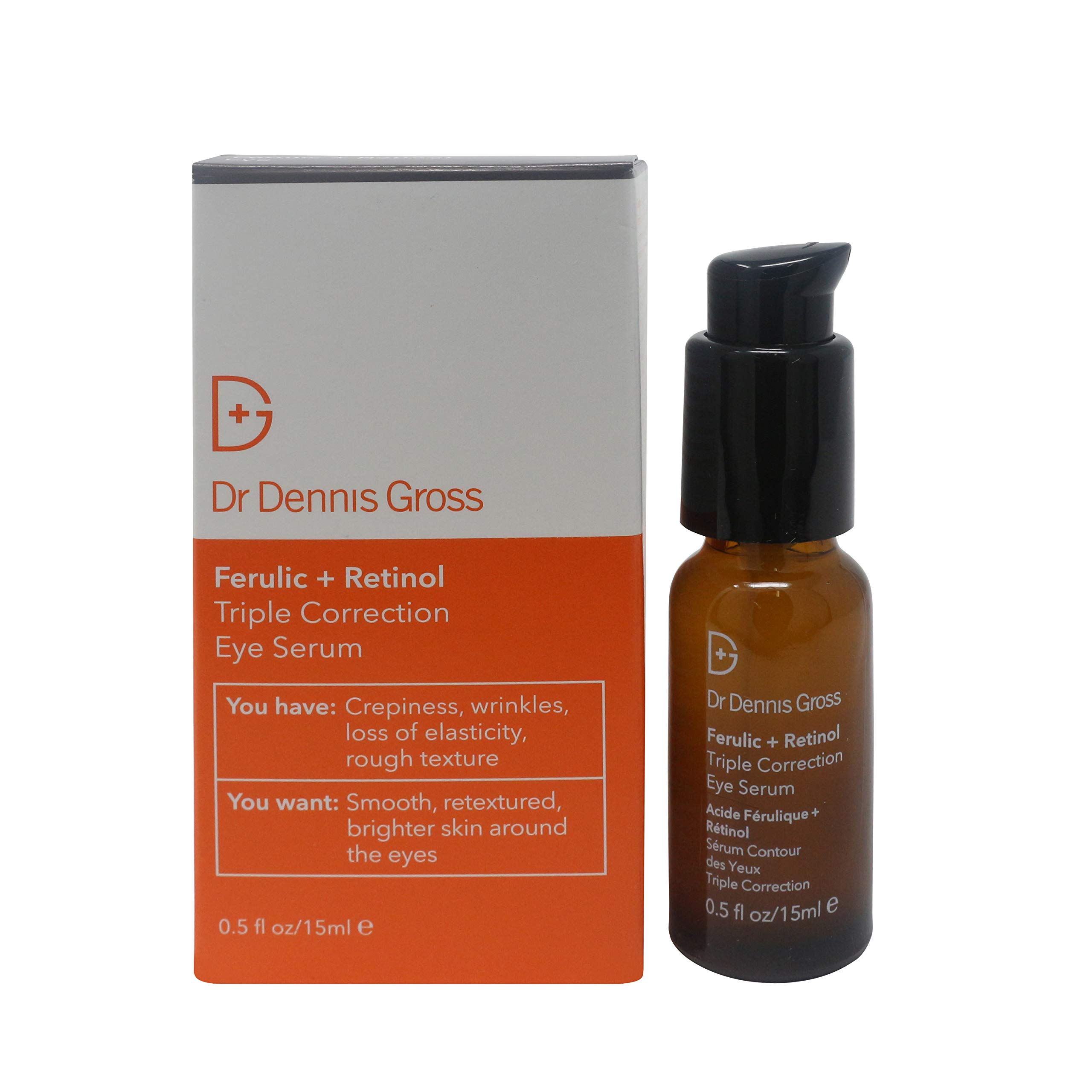Dr. Dennis Gross Skincare Ferulic + Retinol Eye Serum, 0.5 Ounce Buy Online in United Arab