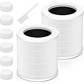A2001 Replacement Filter Compatible with A2001 Air Purifier, 3-In-1 Efficient Filtration with Activated Carbon Layer, Compared Part #AF-2001, 2 Pack
