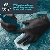 Unigloves BioTouch Nitrile Gloves Biodegradable Large Black Box 100 view 5