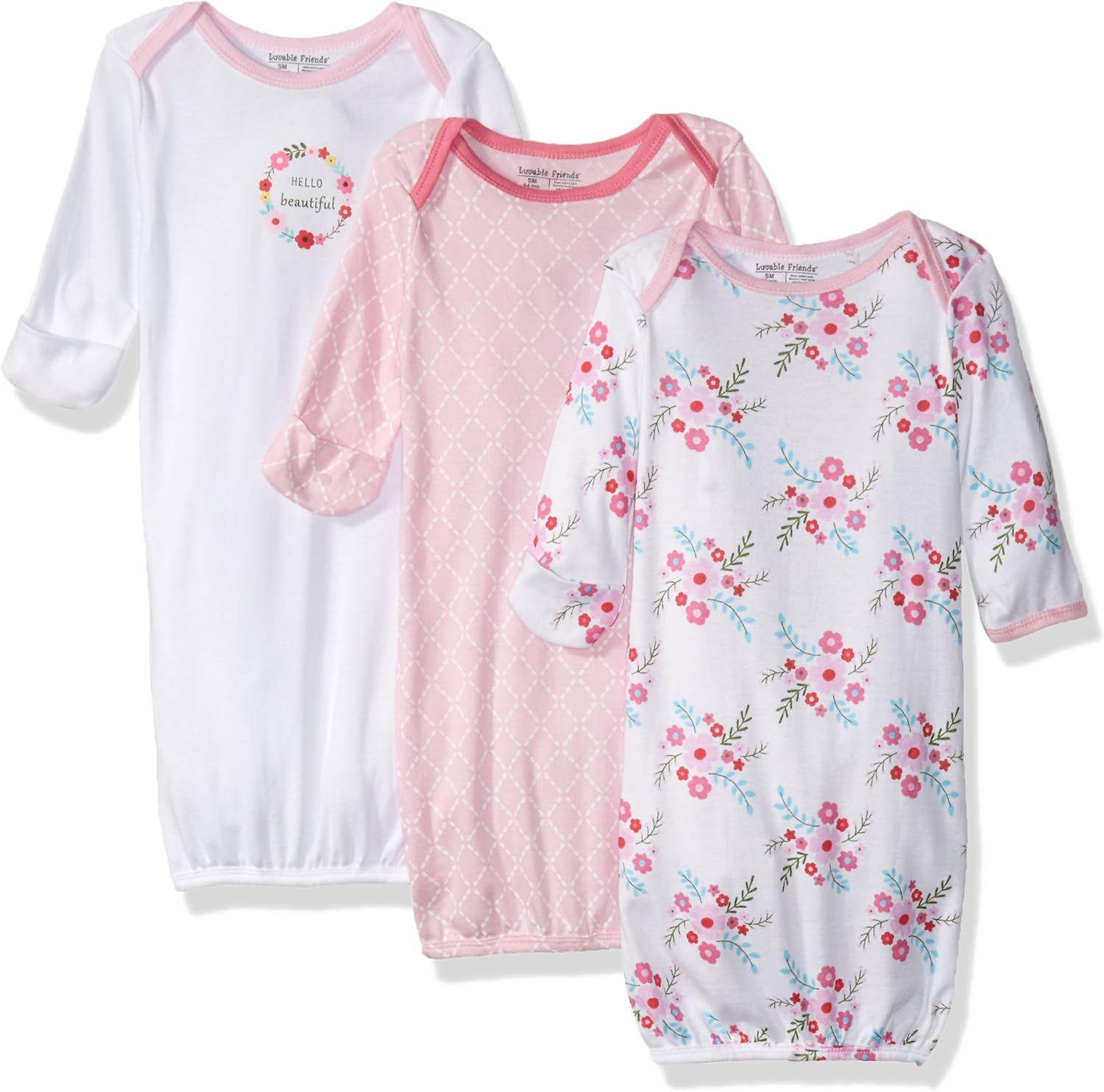 Luvable Friends baby girls Cotton Nightgown, Dreamer, 0-6 Months US: Clothing