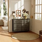 CAIYUN 7-Drawer Chest of Drawers Fabric Storage Tall Black Bedroom view 2