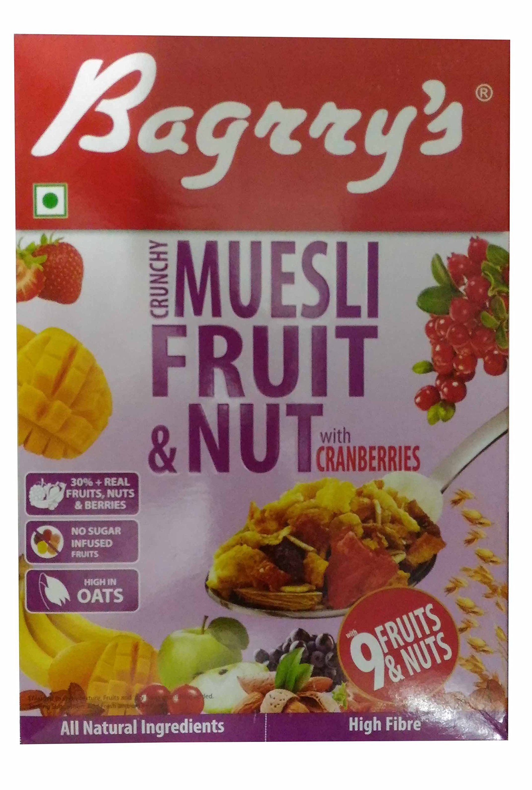 Buy Bagrry's Crunchy Muesli with 30 Fruit & Nut Cranberries 400gm