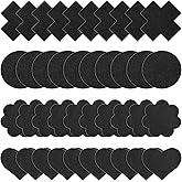 Sibba 80PCS Disposable Breast Covers Nipple Covers, 4 Styles Nipple Cover Pasties No Show Satin Breast Petals Stickers