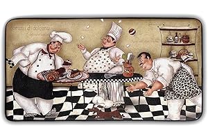 KAWANI Kitchen Fat Chef Man Mats and Rugs Non Slip Anti Fatigue Washable Kitchen Floor Mats for in Front of Sink and Bathroom Carpet Doormat 39" X 20" Chef Kitchen Decor and Accessories