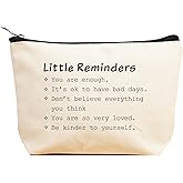 Inspirational Gift-Motivational item-Travel keepsake-You Are Enough-Mental Health-Self Love item-Little Reminders Journal-Birthday Christmas Graduation Gift-Makeup Bag,Cosmetic Pouch,Travel Case