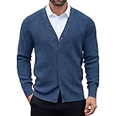 COOFANDY Men's Cardigan Sweaters with Button Lightweight Casual V Neck Long Sleeve Pockets Knitted Sweater