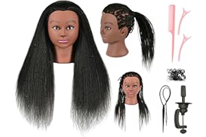 LOHXINHAIR 30 Inch 100% Real Human Hair Mannequin Head Manikin Manican Training Doll Head with Stand for Hairdresser Practice Braiding Styling Bleaching Dyeing Curling Cutting