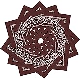 PJPSAA 12 Pack Bandanas Unisex Paisley Cowboy Bandanas Bulk Multi Purpose Headband Scarf for Men Women Costume
