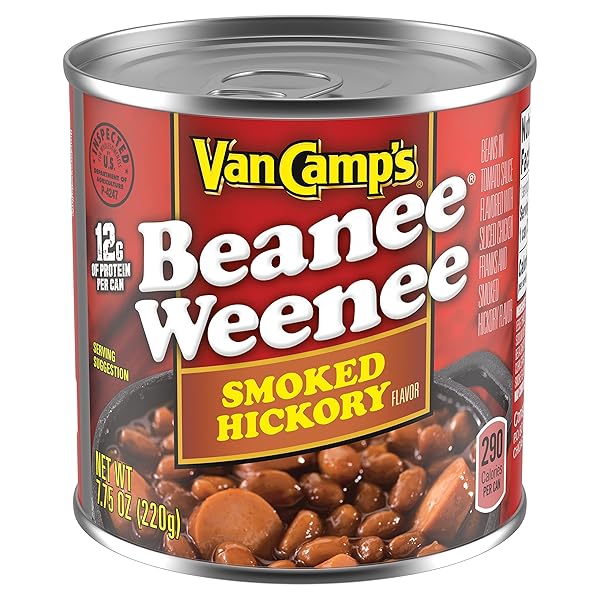 VAN CAMP’S SMOKED HICKORY BEANEE WEENEE, CANNED FOOD,...