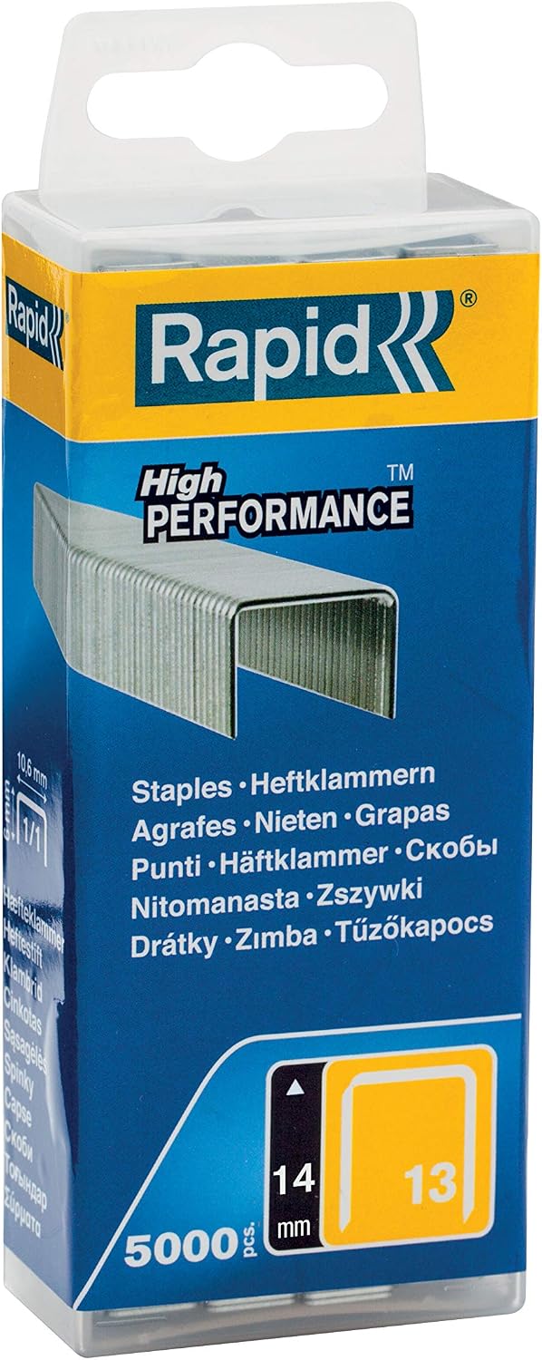 Rapid High-Performance Staples for Textiles Finewire No. 13, Leg Length 14mm, Staple Gun Staples, Galvanised Steel - Image 3