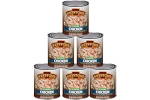 Keystone All Natural Premium Canned Chicken 28 Oz Fully Cooked | No Water Added | Ready to Meat | Quick Meals Emergency Survival Food Canned Meat Pack of 6