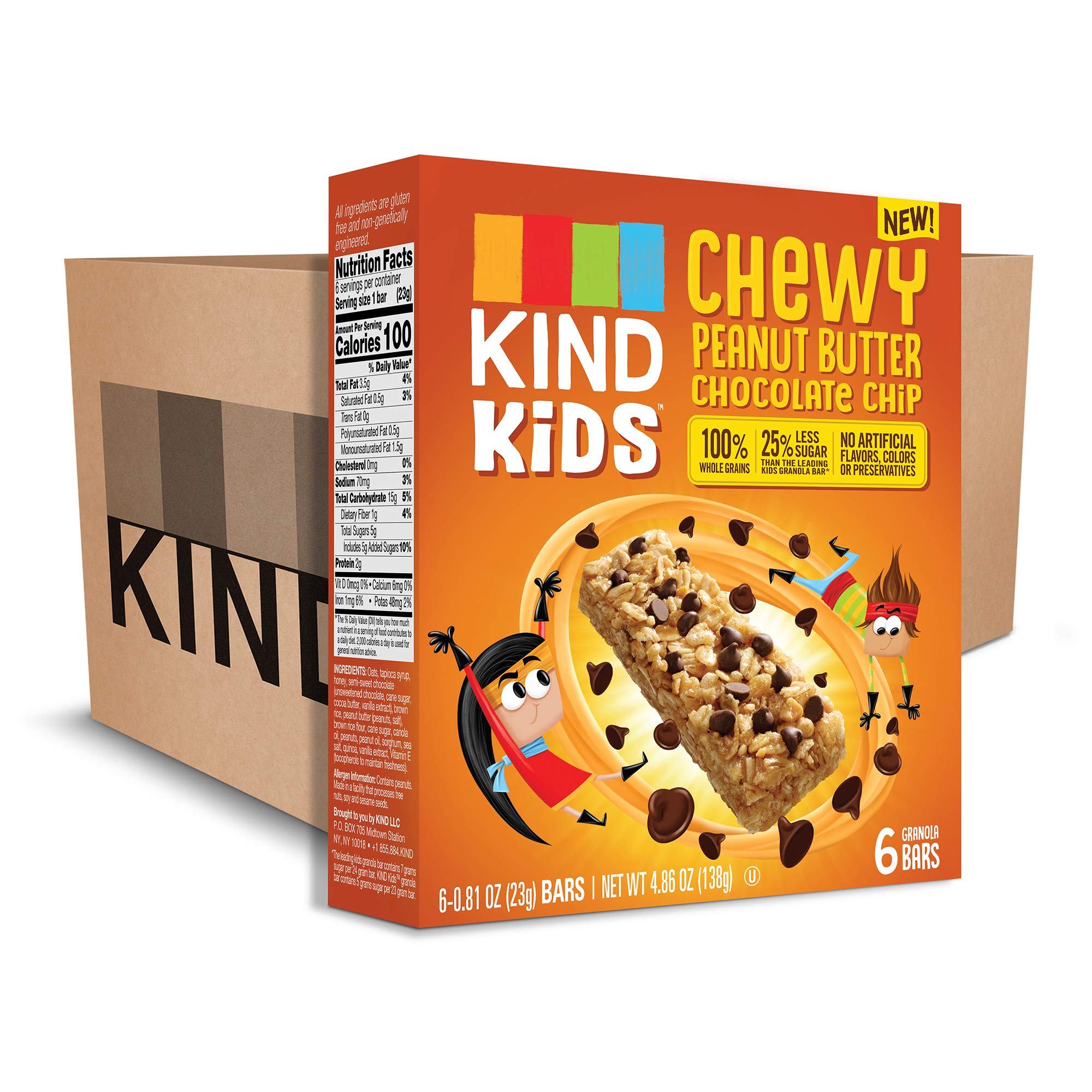 KIND Kids Granola Chewy Bar, Honey Oat, 6 Count (Pack of 8) Grocery & Gourmet Food