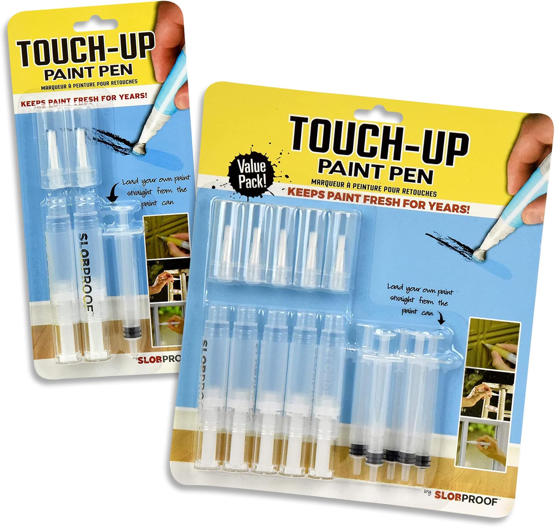 Slobproof Refillable Paint Brush Pens Bundle Pack of 5 & Pack of 2