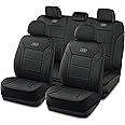 Skechers Memory Foam Car Seat Covers, Lycra Seat Covers Thick Memory Foam, Black Car Seat Cover Full Sets, Airbag Compatible, Automotive Comfort Protection for Most Cars,Trucks, SUVs