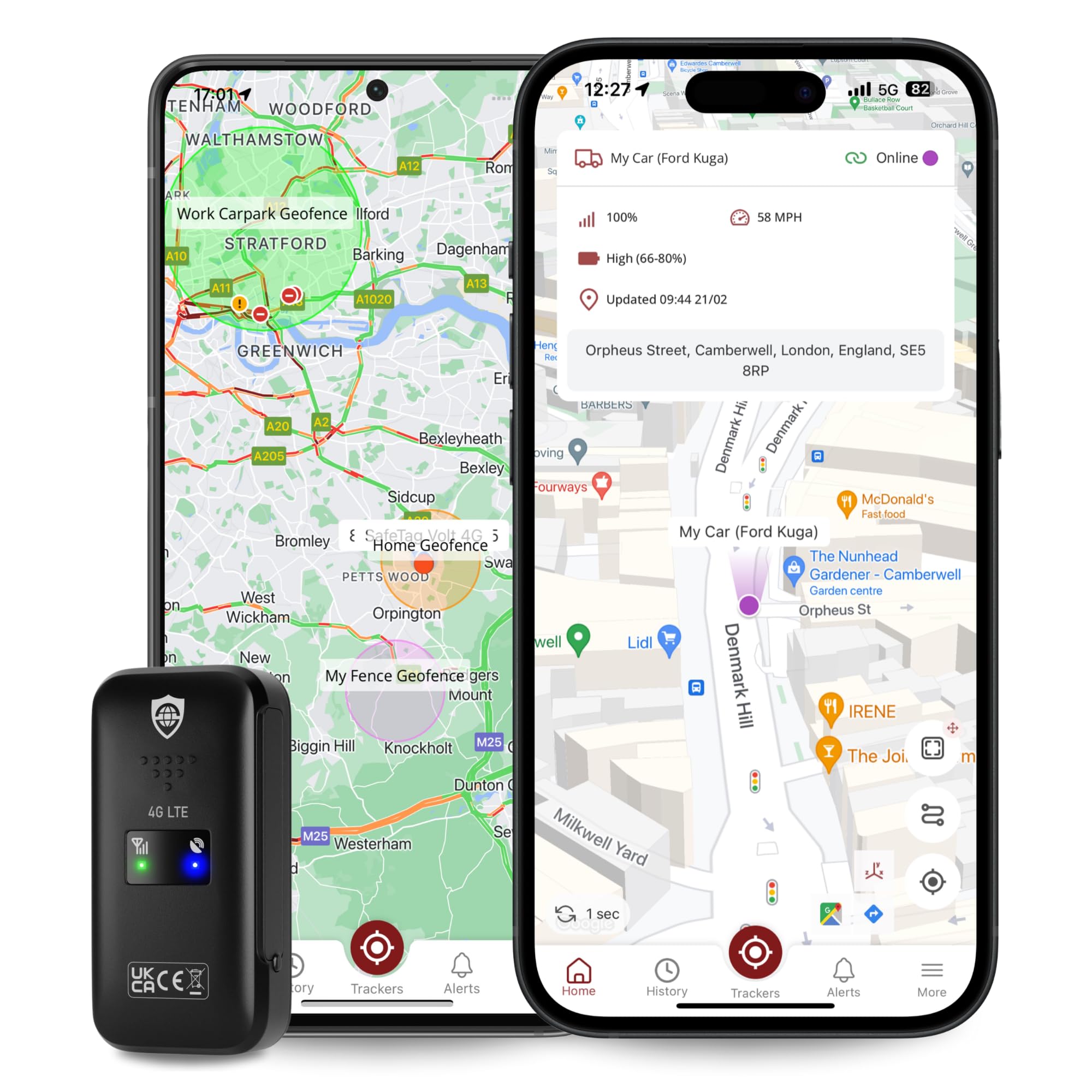 SafeTag Mini 4G - Rechargeable Mini GPS Tracker for Car, Van, Motorbike & More. 195+ Countries, Real Time Tracking and Instant Alerts, 7 Day Free Trial & SIM Included, Designed in the UK
