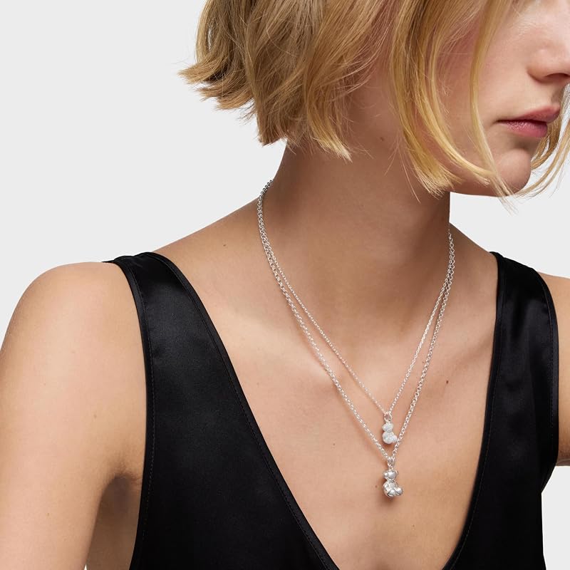 Pendentif ours en argent diamanté pour femme, collection Bold Bear