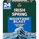 Irish Spring Bar Soap for Men, Moisture Blast, 3.7 Oz, 24 Pack