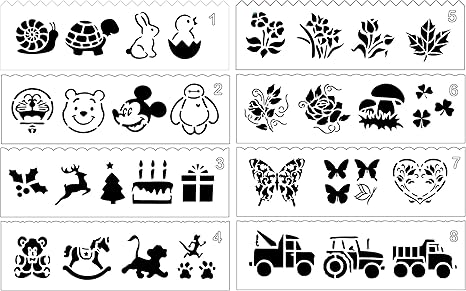 Amazon Com 8 Pcs Drawing Painting Stencil Templates Set For