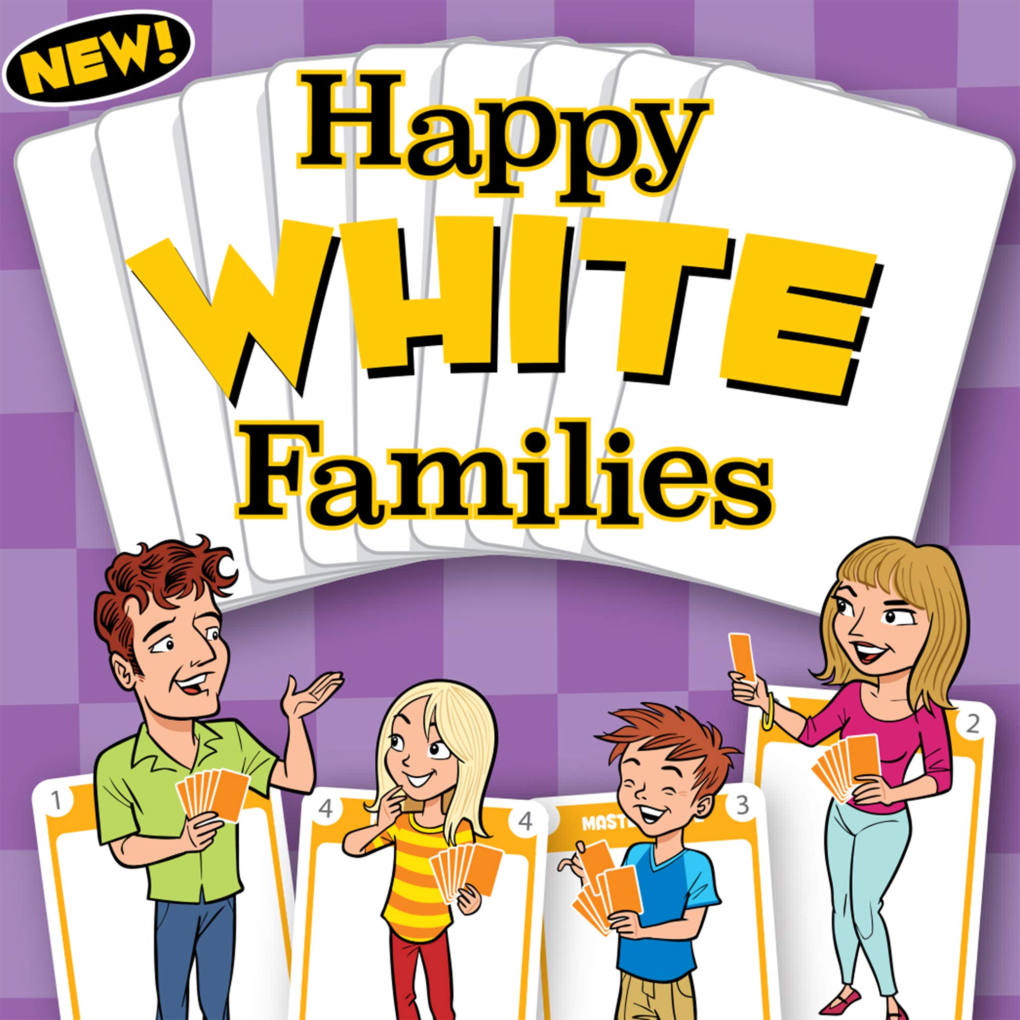 Family Card Games | Personalised Gifts for Kids Ages 4-8, Family Game for Adults With the Last Name WHITE