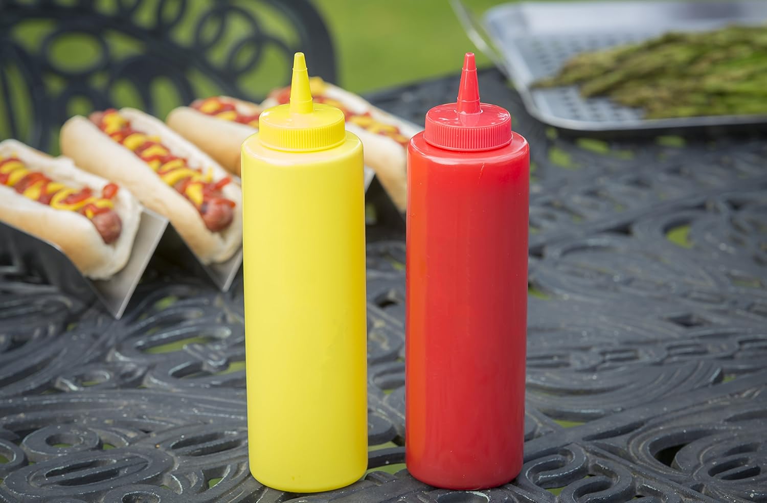 TableCraft Nostalgia 2-Piece Ketchup and Mustard Dispenser Set, 12-Ounce: Plumbing Equipment: Kitchen & Dining