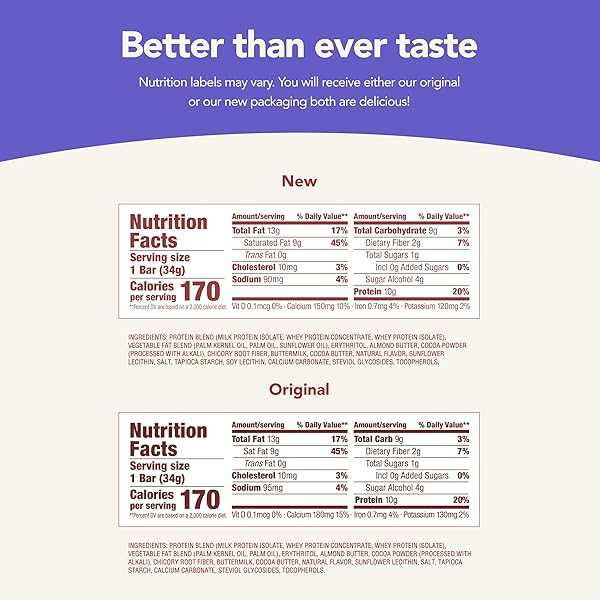 THINK! DELIGHT, KETO PROTEIN BARS, HEALTHY LOW CARB, GLUTEN FREE SNACK – CHOCOLATE MOUSSE PIE, 10 COUNT