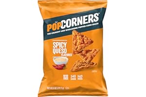 PopCorners Popped Corn Snack Chips, Spicy Queso, 5 Oz