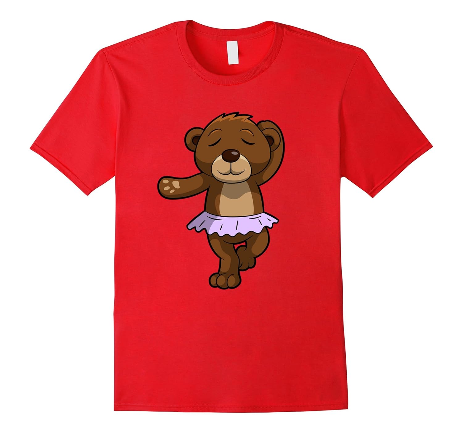 Brown Bear Wearing A Lavender Tutu Dancing Bear T-shirt-T-Shirt