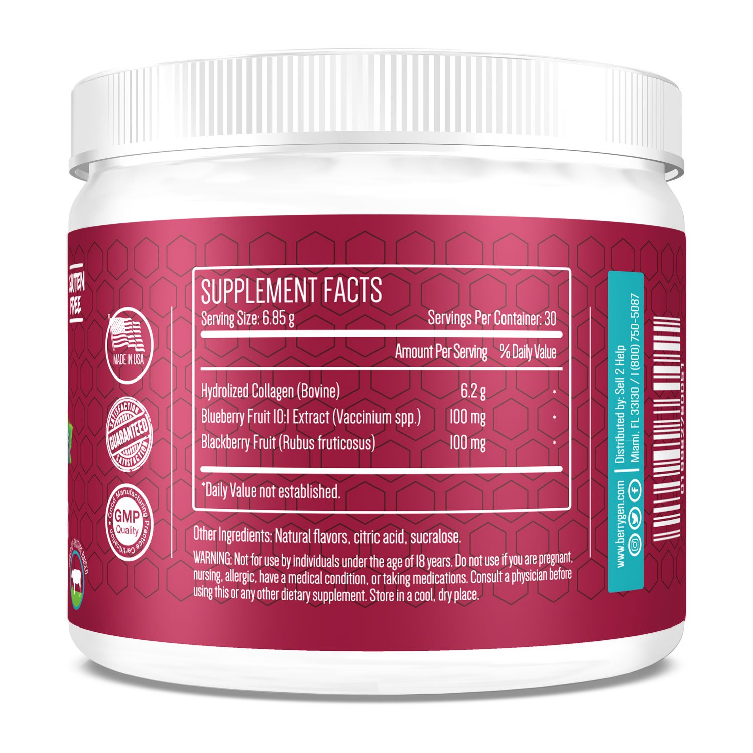 Amazon.com: Berry Gen Restore (3) Dual Action COLLAGEN, Grass-Fed Collagen Peptides, Great Tasting, Easy to Mix Powder: Health & Personal Care