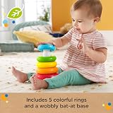 Fisher-Price Rock-a-Stack Toy 5 Rings Plant-Based Materials Baby Stack view 5