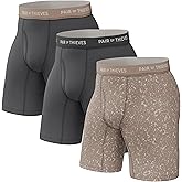 Pair of Thieves Men’s Long Boxer Briefs – Soft, Breathable, Quick Dry Underwear with 4-Way Stretch – Multi-Pack